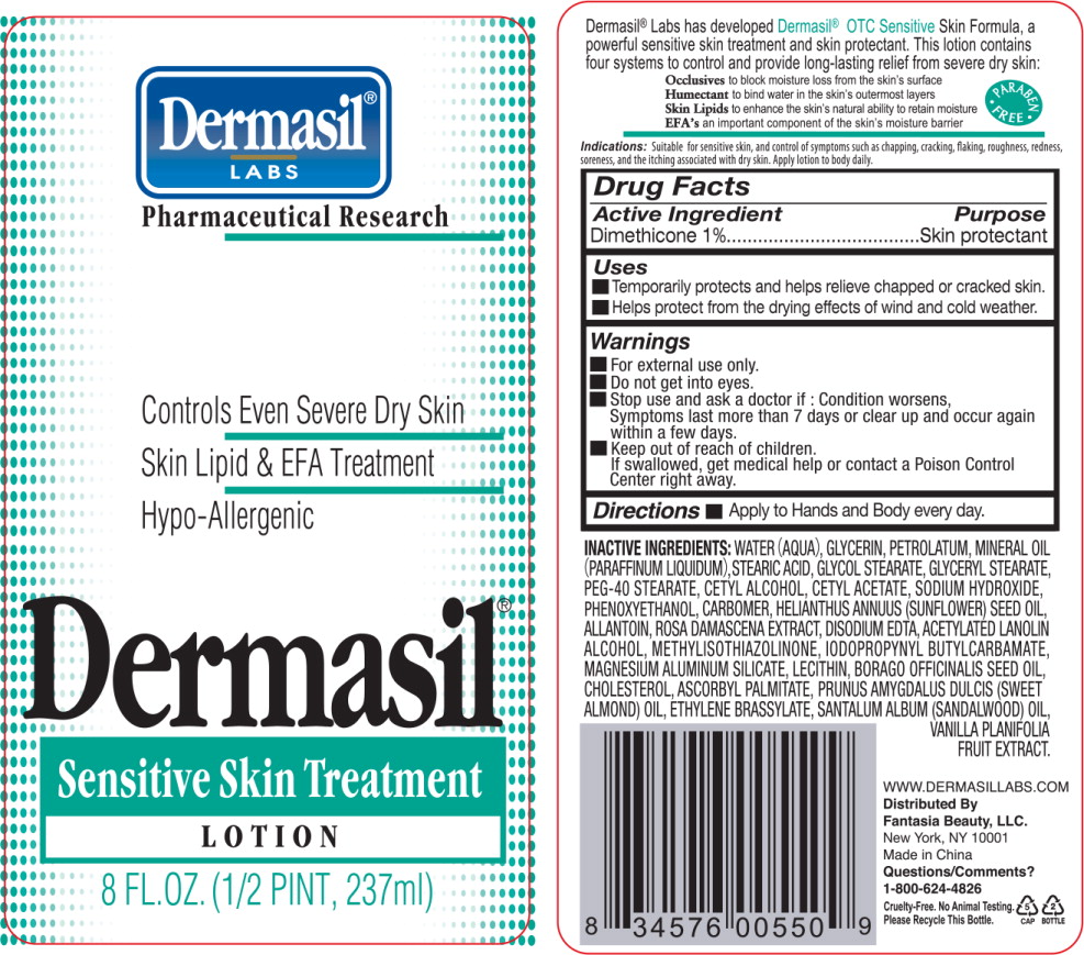 Principal Display Panel - Dermasil Sensitive 8 Bottle Label
