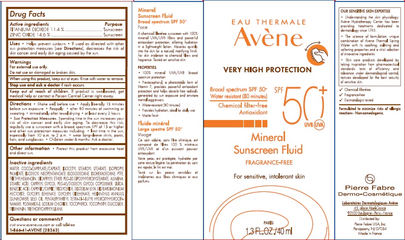 Avene Mineral Sunscreen Fluid SPF 50 Plus