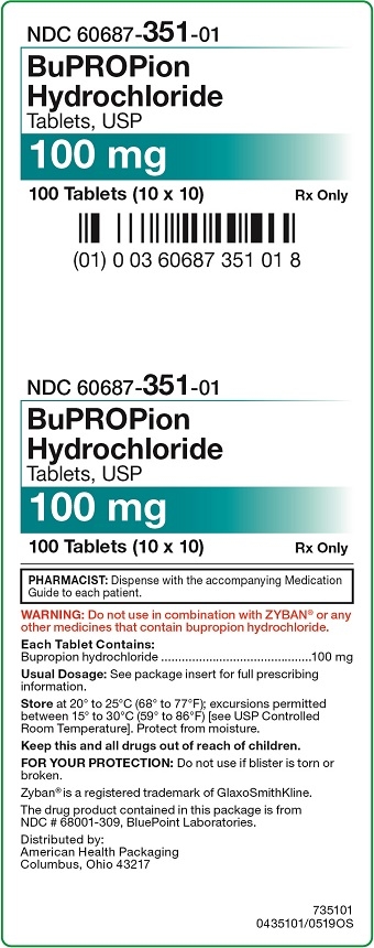 100 mg Bupropion Hydrochloride Tablet Carton