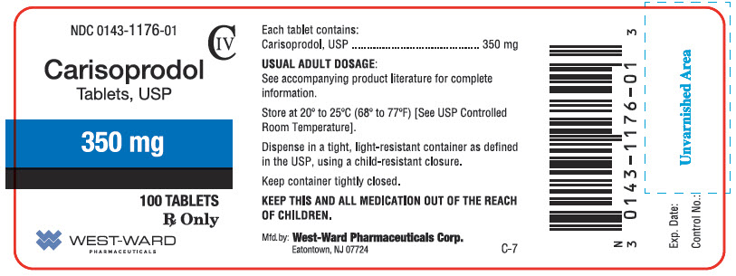 Carisoprodol Tablets, USP 350 mg NDC: <a href=/NDC/0143-1176-01>0143-1176-01</a>