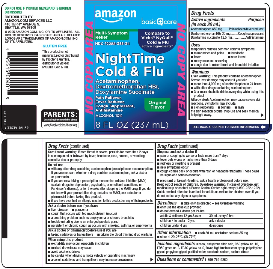 NightTime Cold and Flu Label