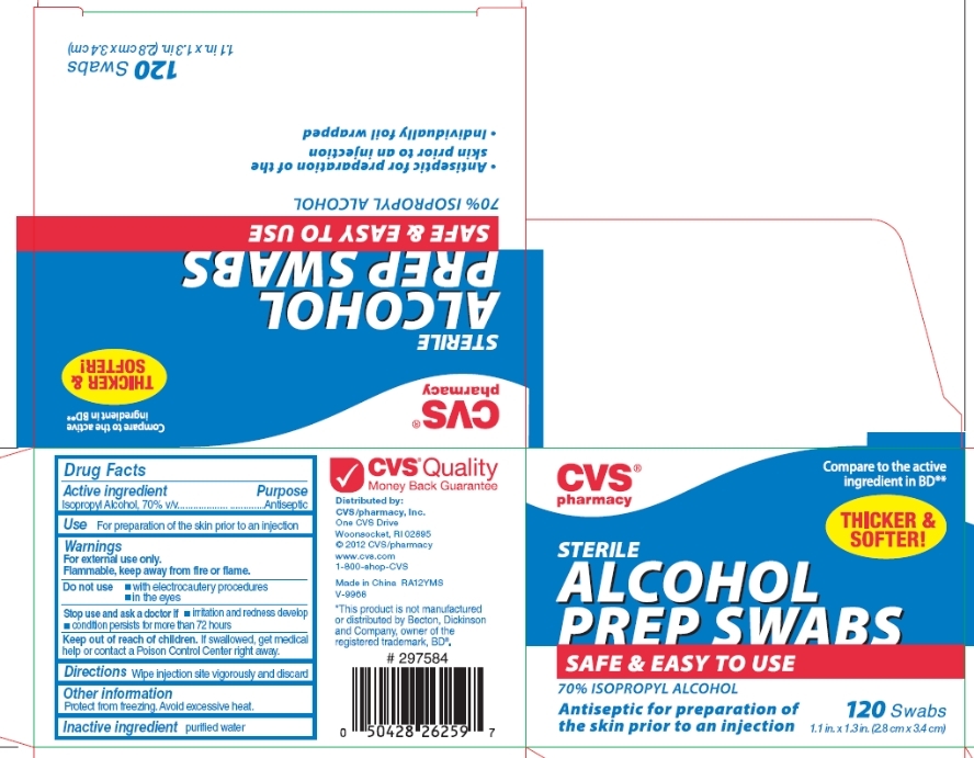 CVS pharmacy Sterile Alcohol Prep Swabs 120 count box