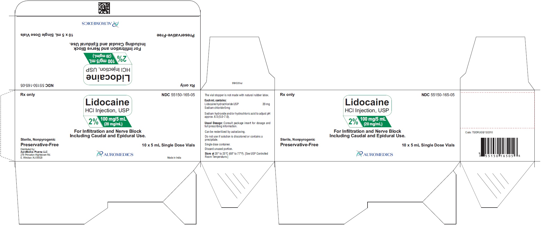 PACKAGE LABEL-PRINCIPAL DISPLAY PANEL - 2% 100 mg/5 mL (20 mg/mL) - 5 mL Container-Carton [10 Vials]