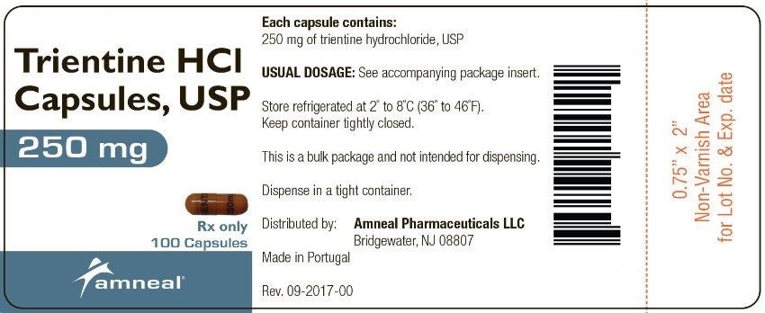 trientine HCl caps immediate container label