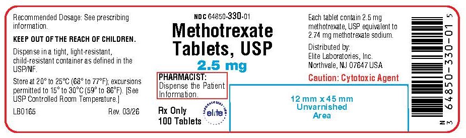 Methotrexate bottle label 100 count