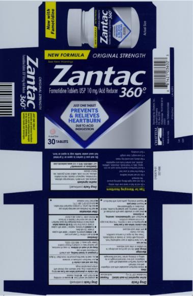 PRINCIPAL DISPLAY PANEL
Zantac
Famotidine Tablets USP 10 mg / Acid Reducer
360
30 Tablets
