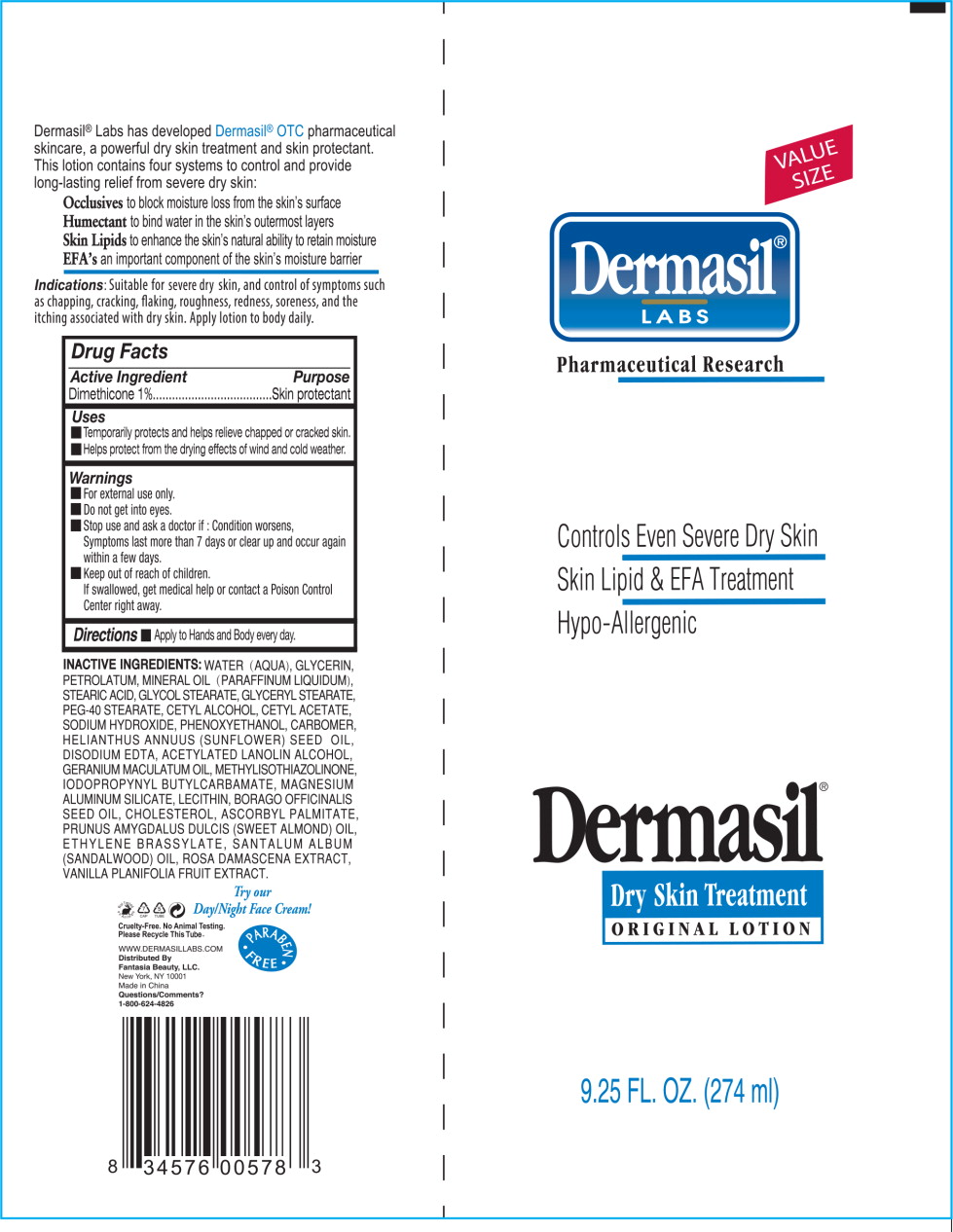 Principal Display Panel - Dermasil Dry Skin 9.25 Tube Label
