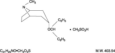 This is an image of the structural formula for benztropine.