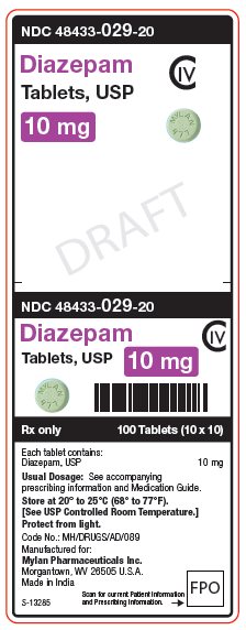 Diazepam Tablets, USP 10 mg C-IV Unit Carton Label