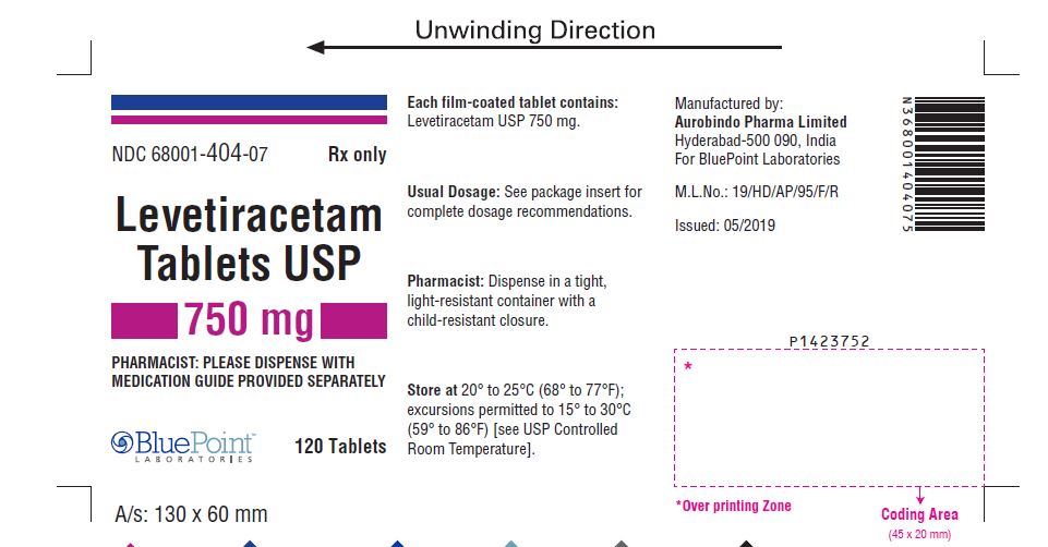Levetiracetam Tablets USP 750mg 12/2019