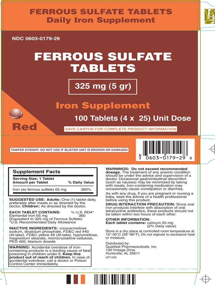 FERROUS SULFATE TABLETS 325 mg (5 gr)