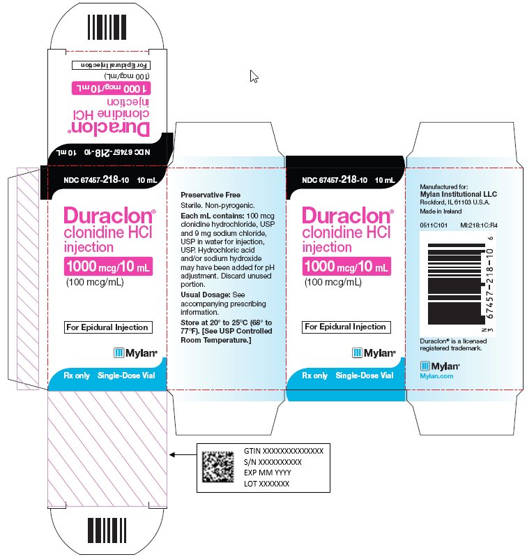 Duraclon (clonidine HCl) Injection - Carton Label