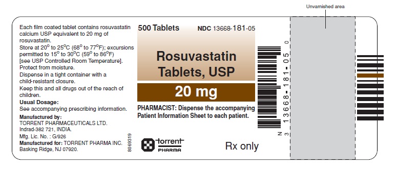Rosuvastatin Tablets, USP 20 mg