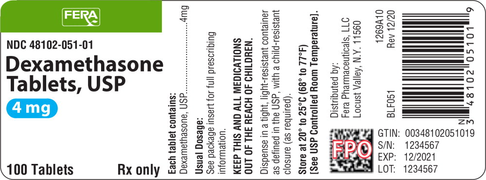 Principal Display Panel - Dexamethasone Tablets 4 mg Bottle Label
