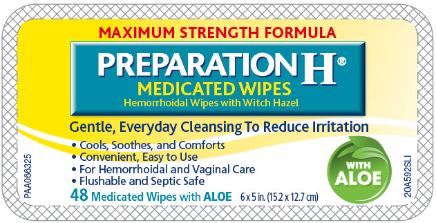 PREPARATION H Medicated Wipes Lid