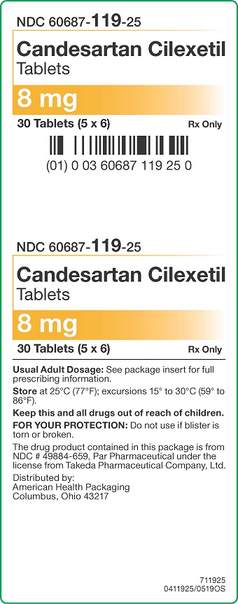 8 mg Candesartan Cilexetil Tablets Carton