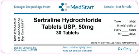 42708-050-30 Sertraline HCl Tablets USP 50mg x 30