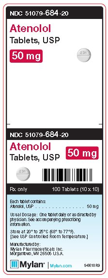 Atenolol 50 mg Tablets Unit Carton Label