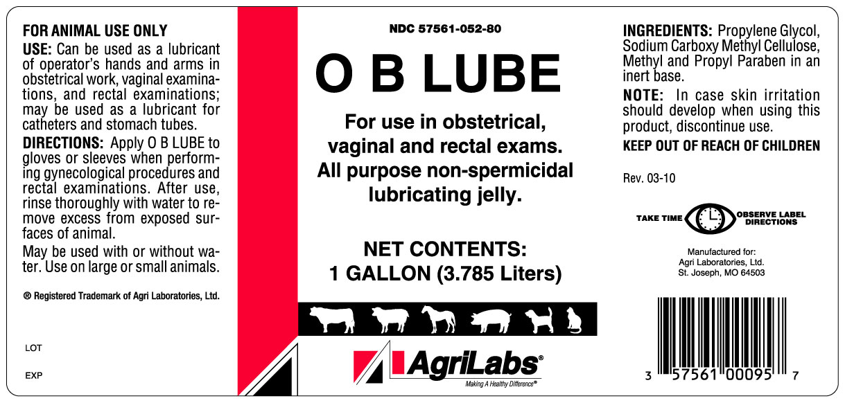 Agri Labs OB Lube Gallon Label