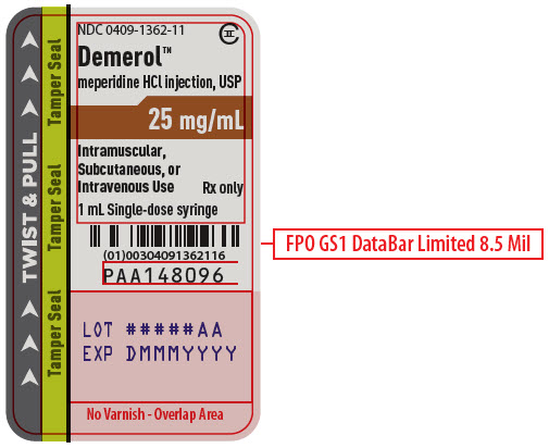 PRINCIPAL DISPLAY PANEL - 25 mg Syringe Label - PAA148096