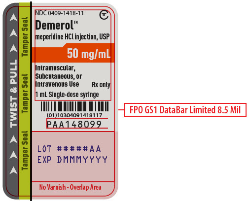 PRINCIPAL DISPLAY PANEL - 50 mg Syringe Label - PAA148099