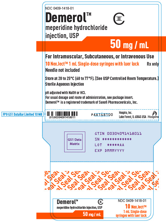 PRINCIPAL DISPLAY PANEL - 50 mg Syringe Cello Pack