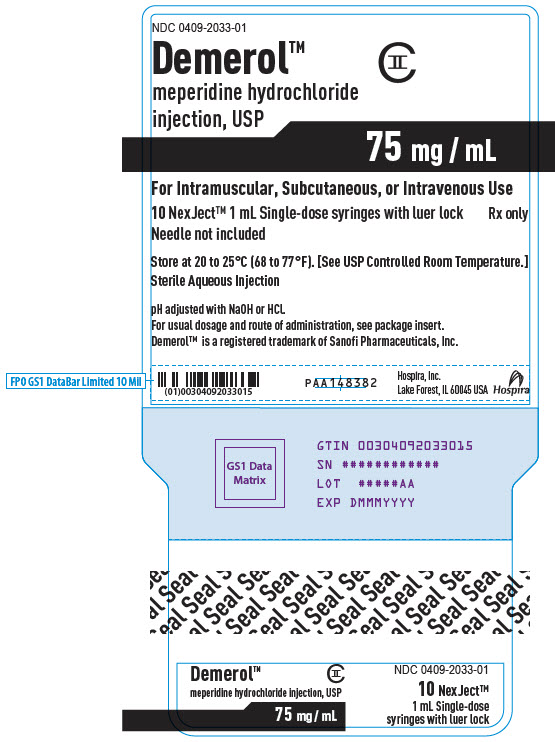 PRINCIPAL DISPLAY PANEL - 75 mg Syringe Cello Pack