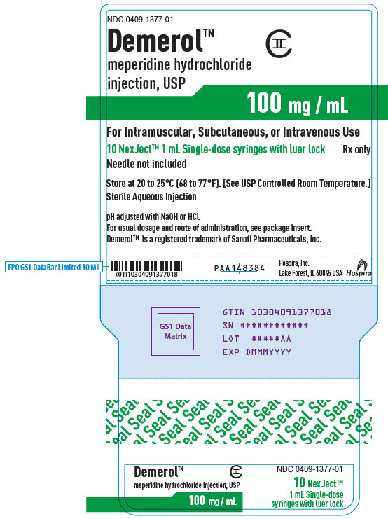 PRINCIPAL DISPLAY PANEL - 100 mg Syringe Cello Pack