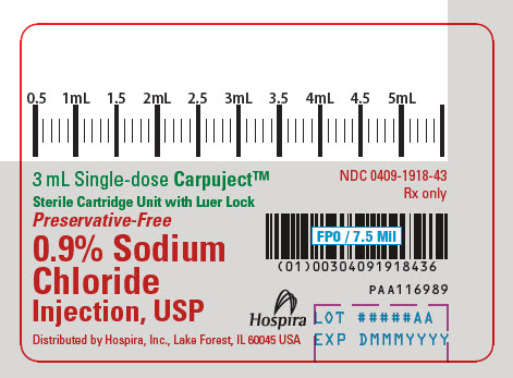 PRINCIPAL DISPLAY PANEL - 3 mL Cartridge Label