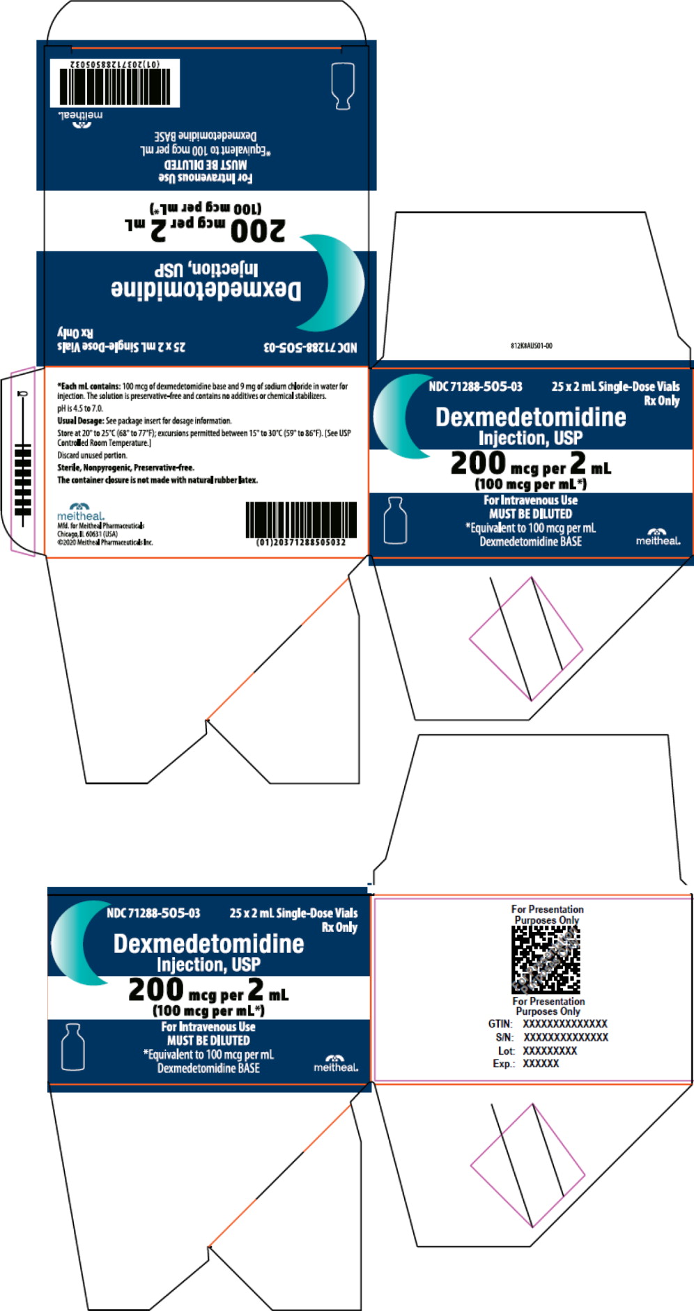 PRINCIPAL DISPLAY PANEL – Dexmedetomidine Injection, USP 200 mcg per 2 mL Carton