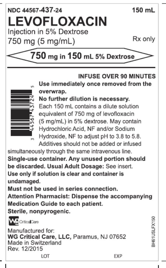 Levofloxacin 750 mg Bag Label