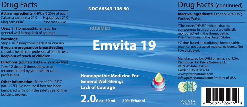 Emvita 19 - Label