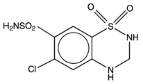 Hydrochlorothiazide Structural Formula