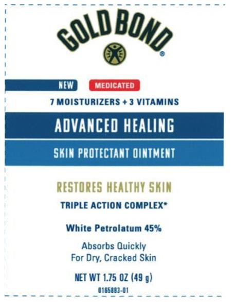 PRINCIPAL DISPLAY PANEL
GOLD BOND
Advanced Healing
Skin Protectant Ointment
Net Wt 1.75 oz
