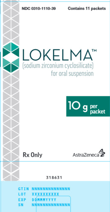 LOKELMA 10 mg NDC: <a href=/NDC/0310-1110-30>0310-1110-30</a> Carton