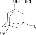 Memantine Hydrochloride Structural Formula