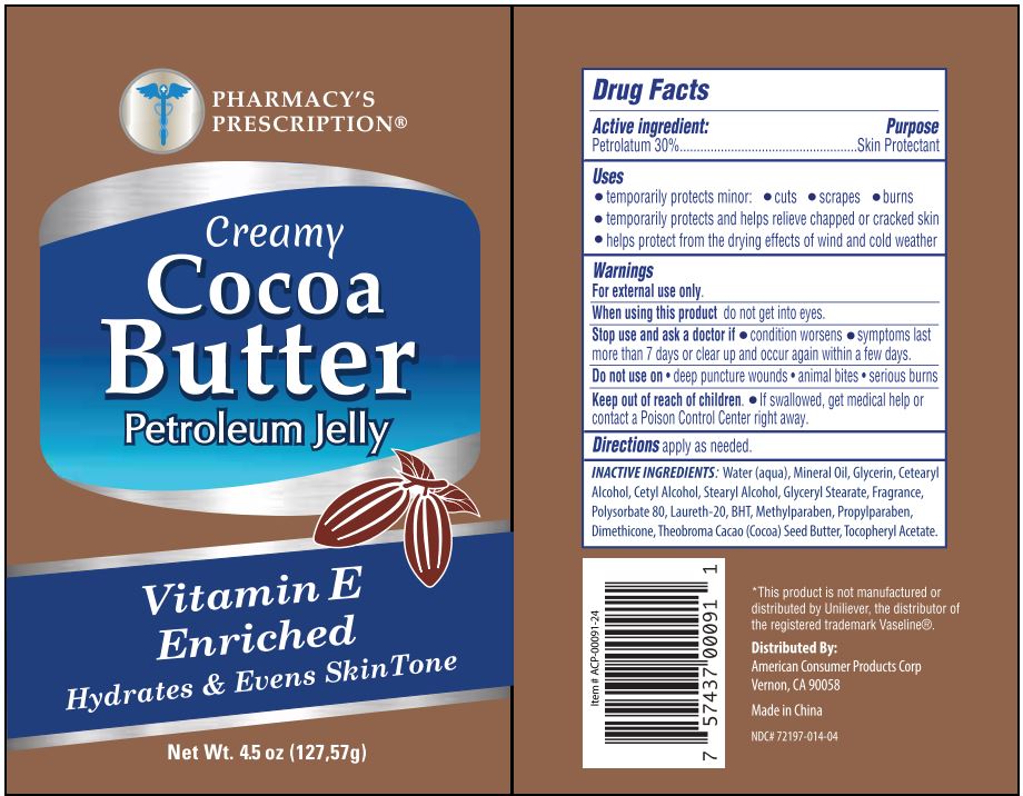 Pharmacys Prescription Creamy Cocoa Butter Petroleum Jelly