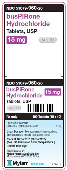 Buspirone Hydrochloride 15 mg Tablets Unit Carton Label