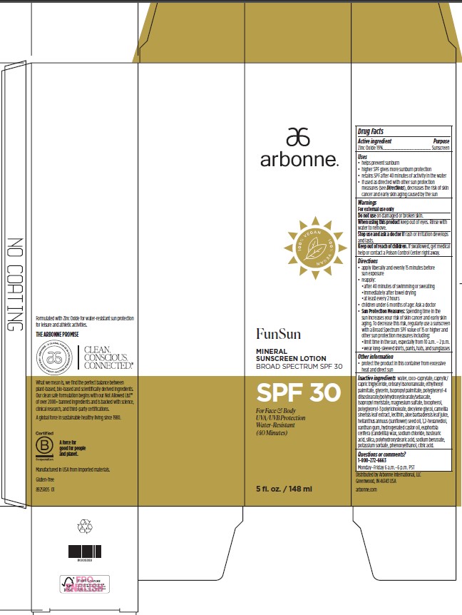 Arbonne FunSun Mineral Sunscreen Broad Spectrum SPF 30