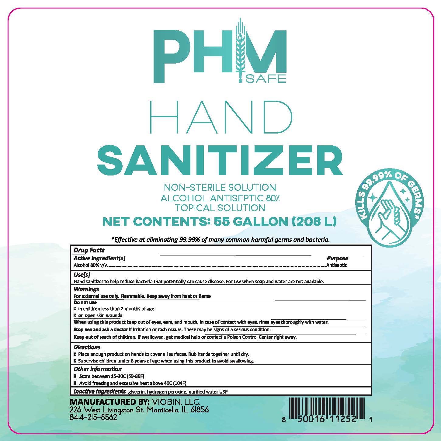 PHM Safe Hand Sanitizer 55 Gallon