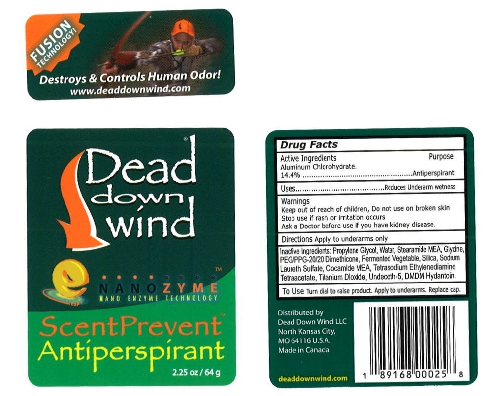 Dead Down Wind ScentPrevent Label