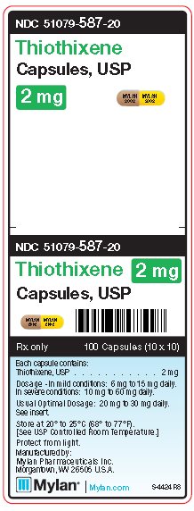 Thiothixene 2 mg Capsules Unit Carton Label