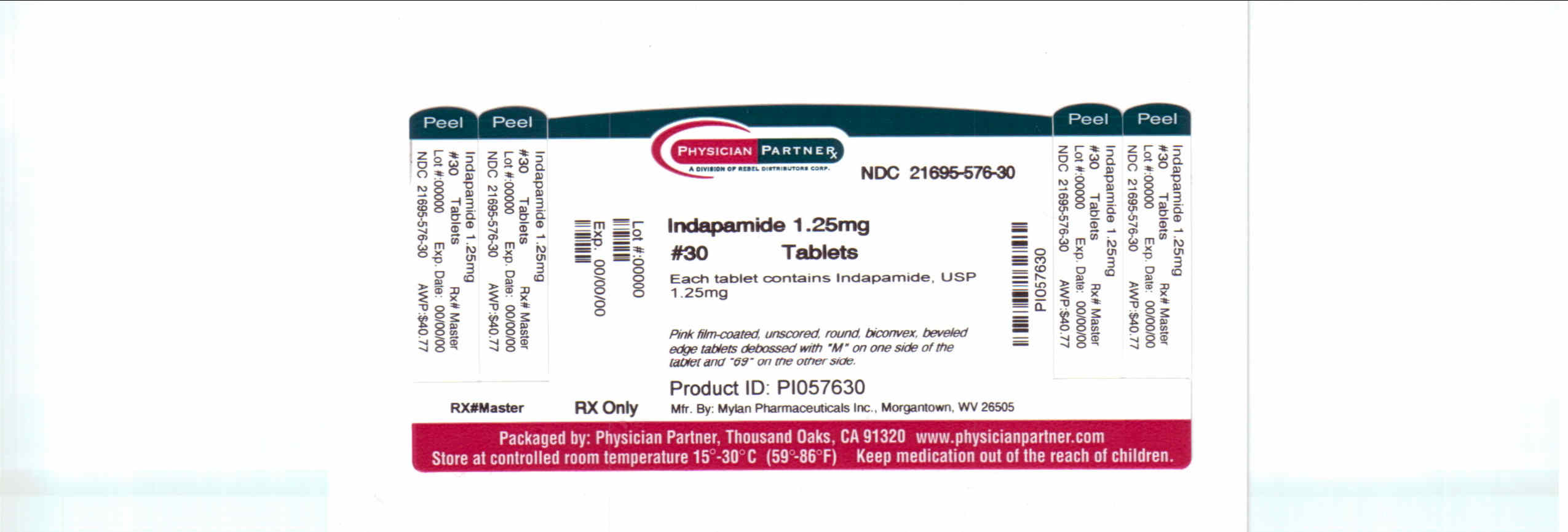 Indapamide 1.25mg