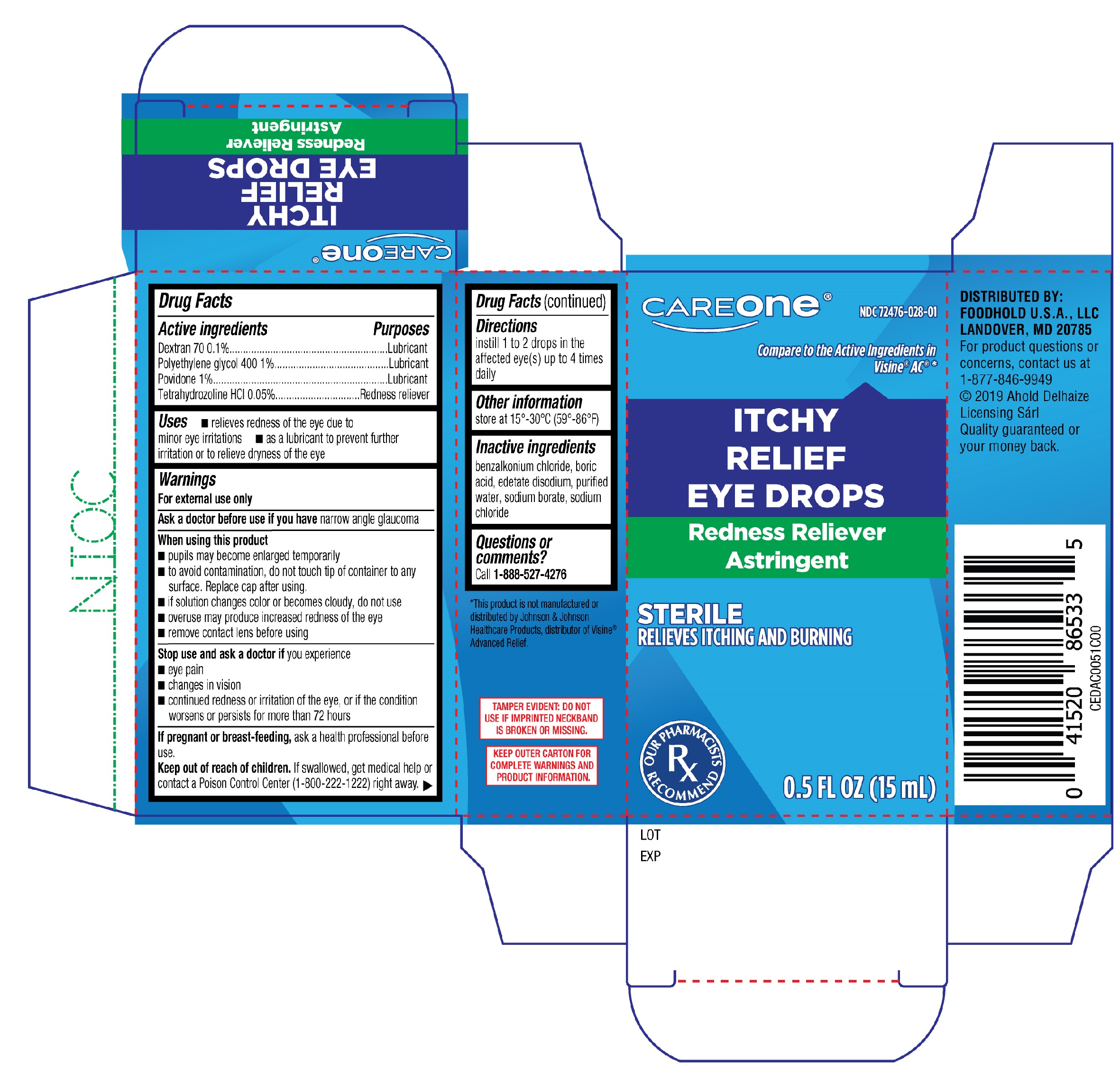 Careone Itchy Relief Eye Drops 15mL