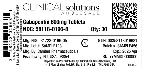 Gabapentin 600mg Tablets 30ct Blister Card
