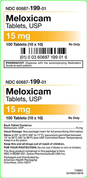 15 mg Meloxicam Tablets Carton