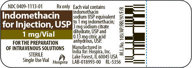 PRINCIPAL DISPLAY PANEL - 1 mg Vial Label