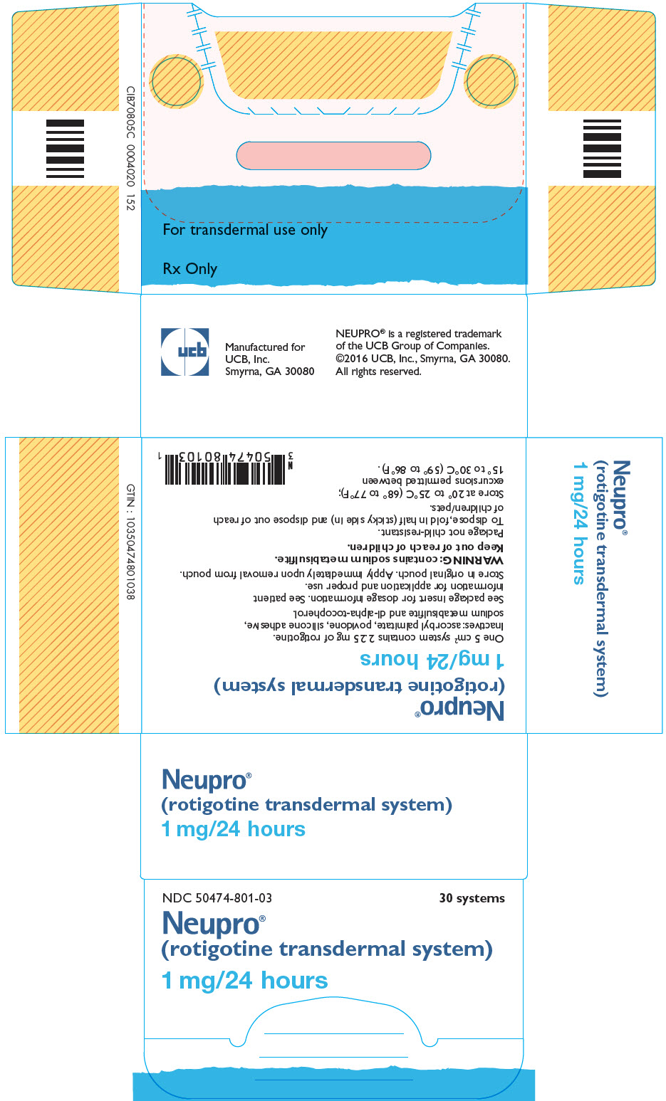 PRINCIPAL DISPLAY PANEL - 1 mg Pouch Carton