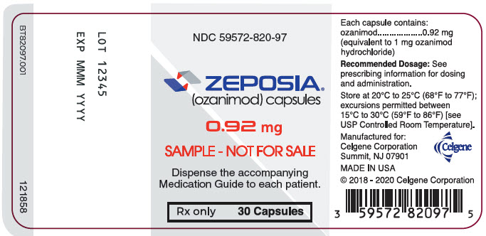 PRINCIPAL DISPLAY PANEL - 0.92 mg Capsule Bottle Label - Sample