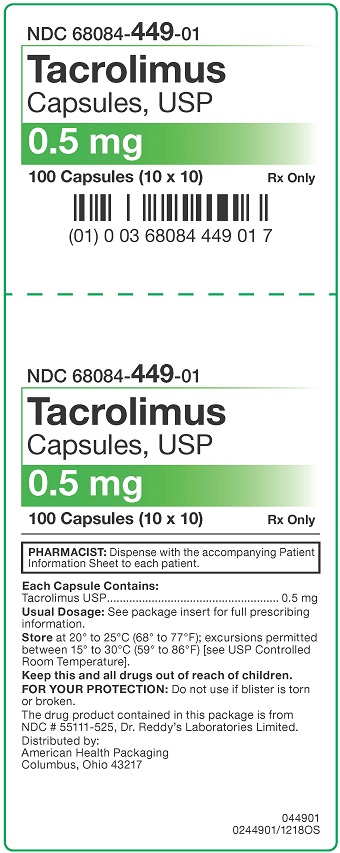 0.5 mg Tacrolimus Capsules Carton
